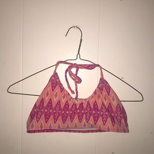 Pink and Orange girls bathing suit top